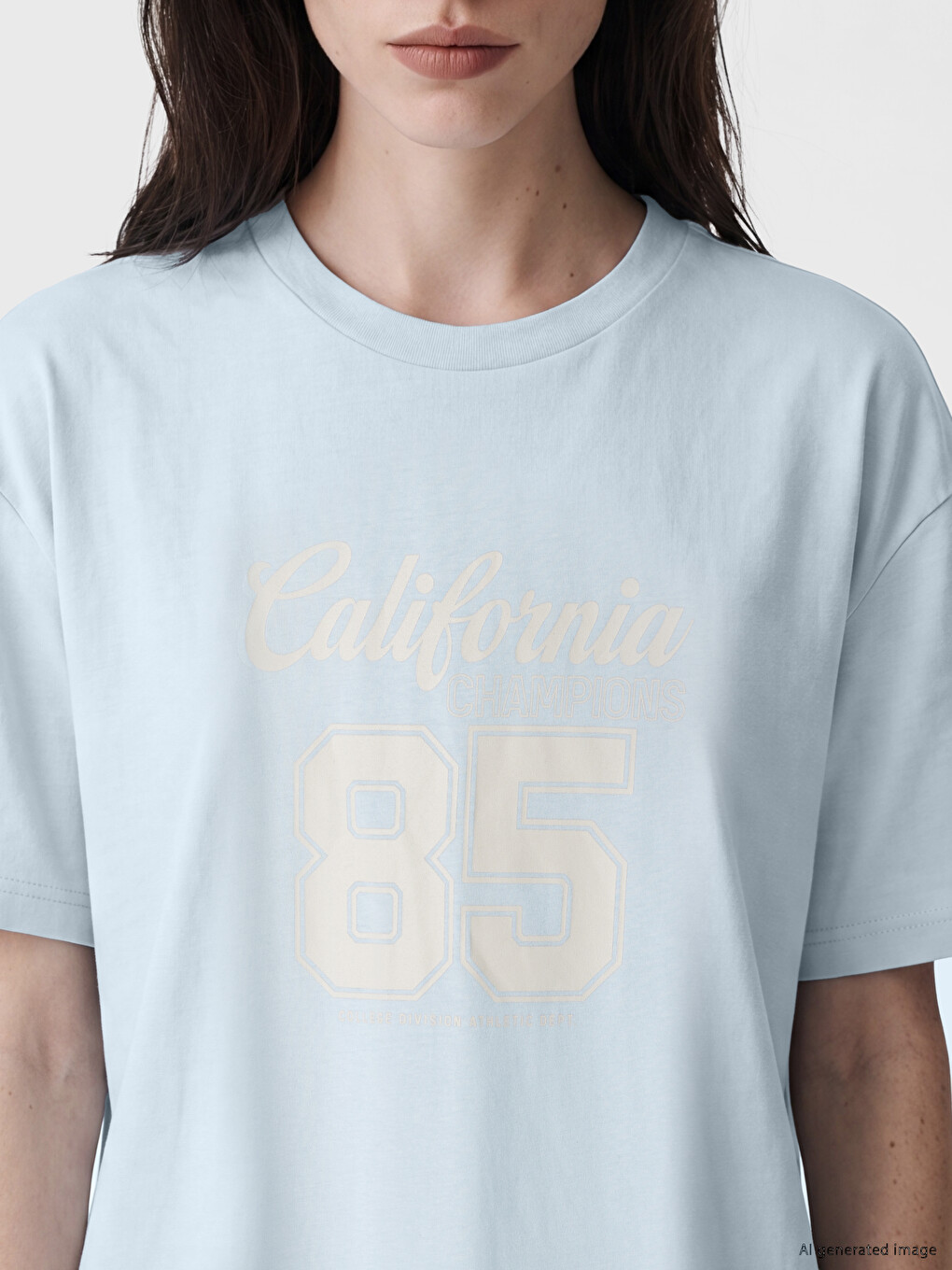 T-shirt Bleu Femme-2