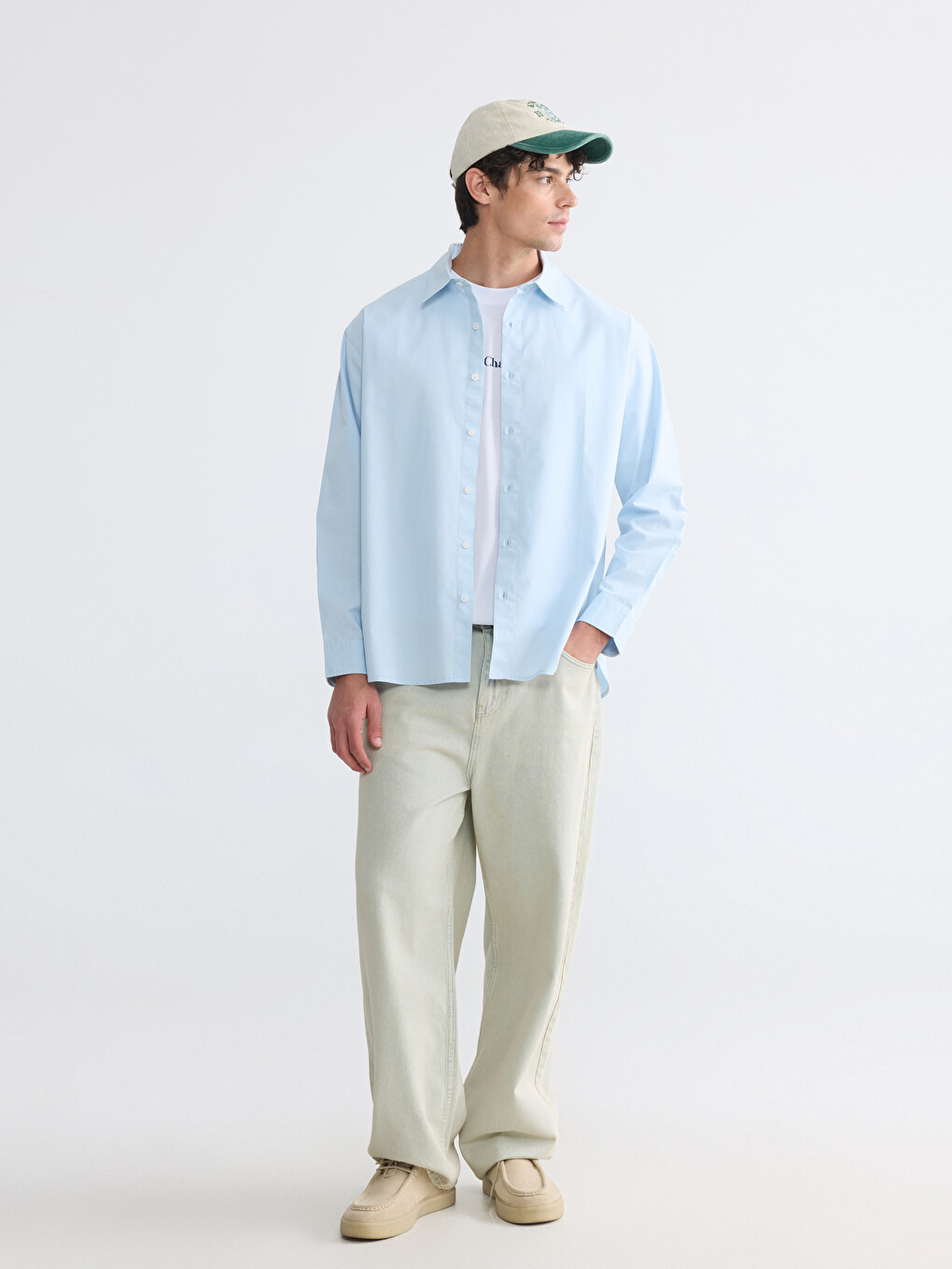 Mann Blau Hemd-1