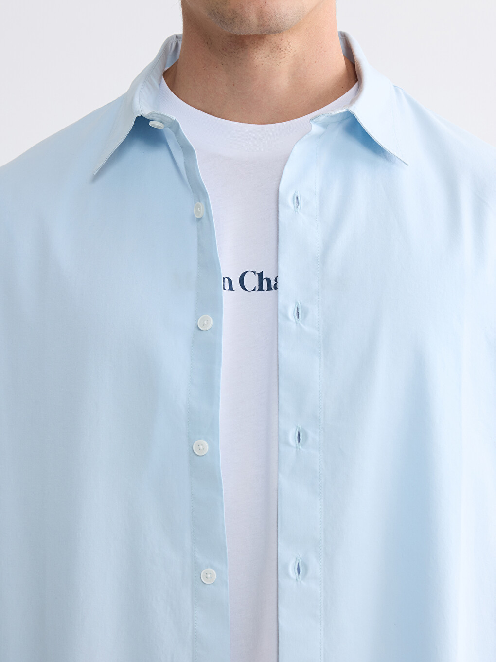 Mann Blau Hemd-2