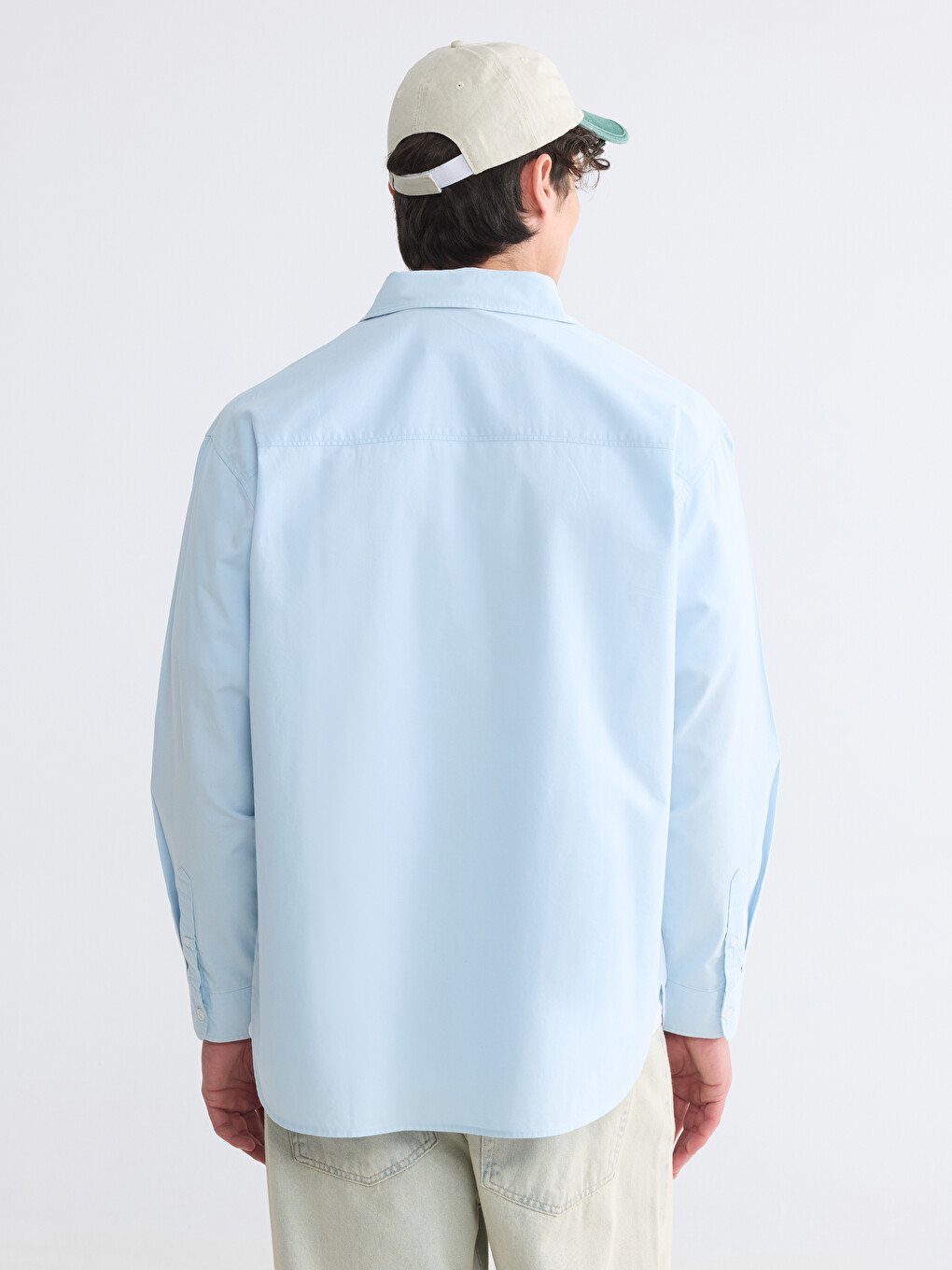 Mann Blau Hemd-3