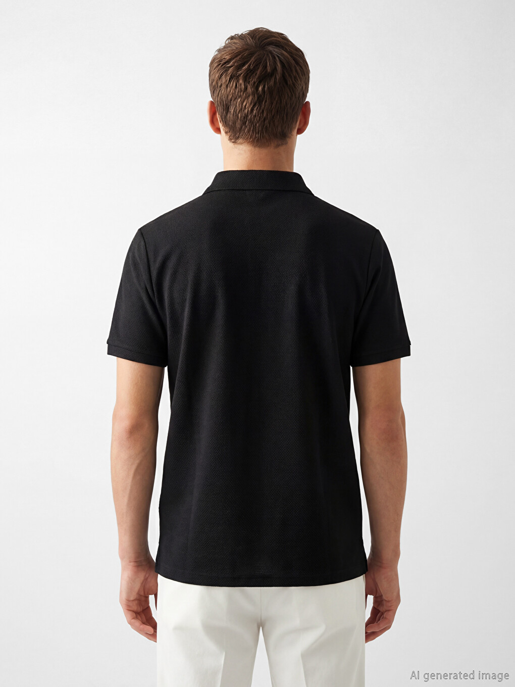 T-shirt Polo Me Jakë Pike Për Burra-3