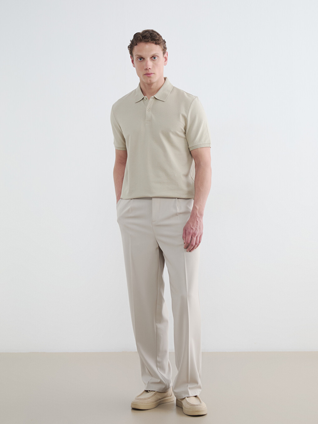 Polo Collar Pique Men's T-Shirt-1