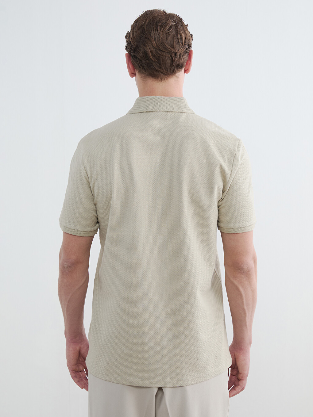 Polo Collar Pique Men's T-Shirt-3