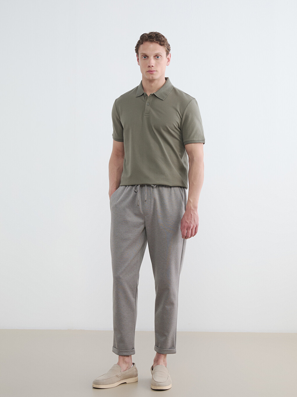 Polo Collar Pique Men's T-Shirt-1