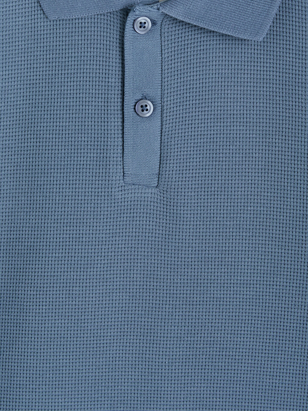 İndigo Polo Yaka Erkek Tişört-5