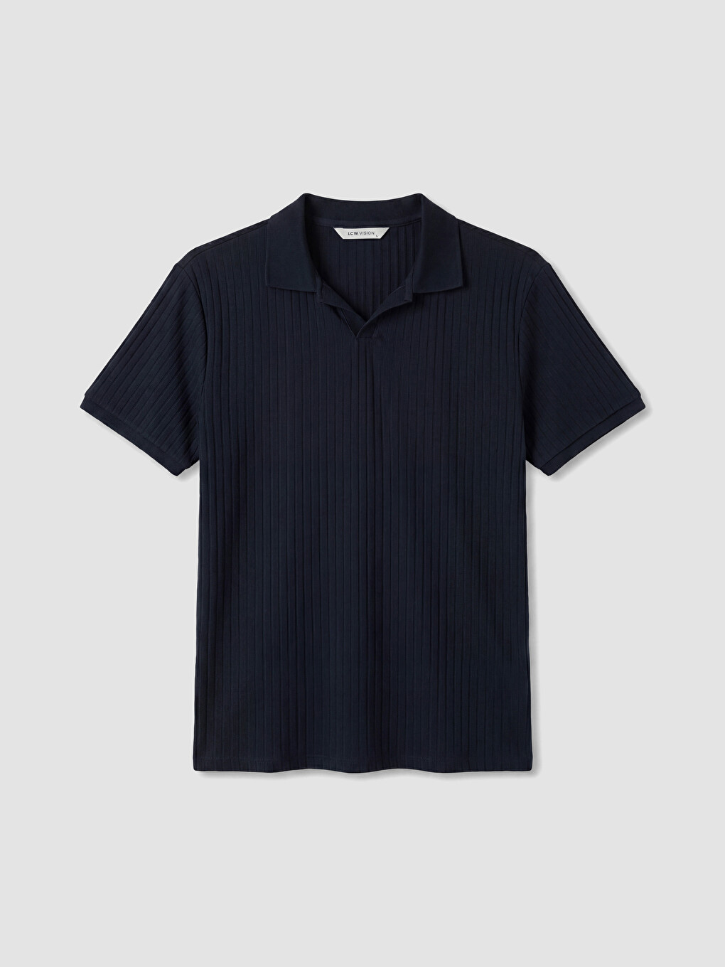 Lacivert Polo Yaka Çizgili Erkek Tişört