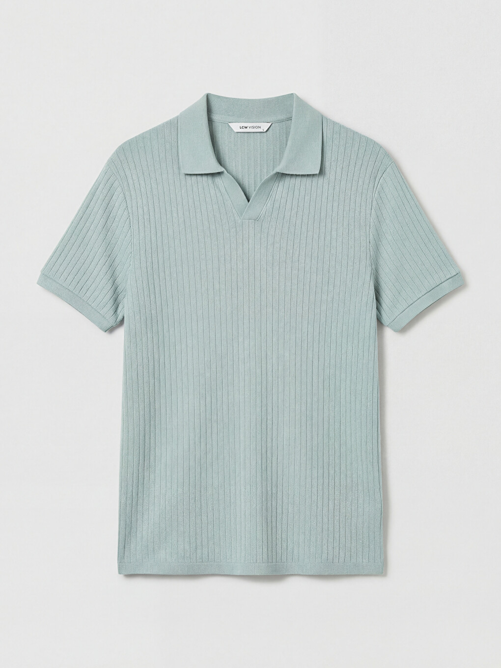 Yeşil Polo Yaka Pike Erkek Tişört-5