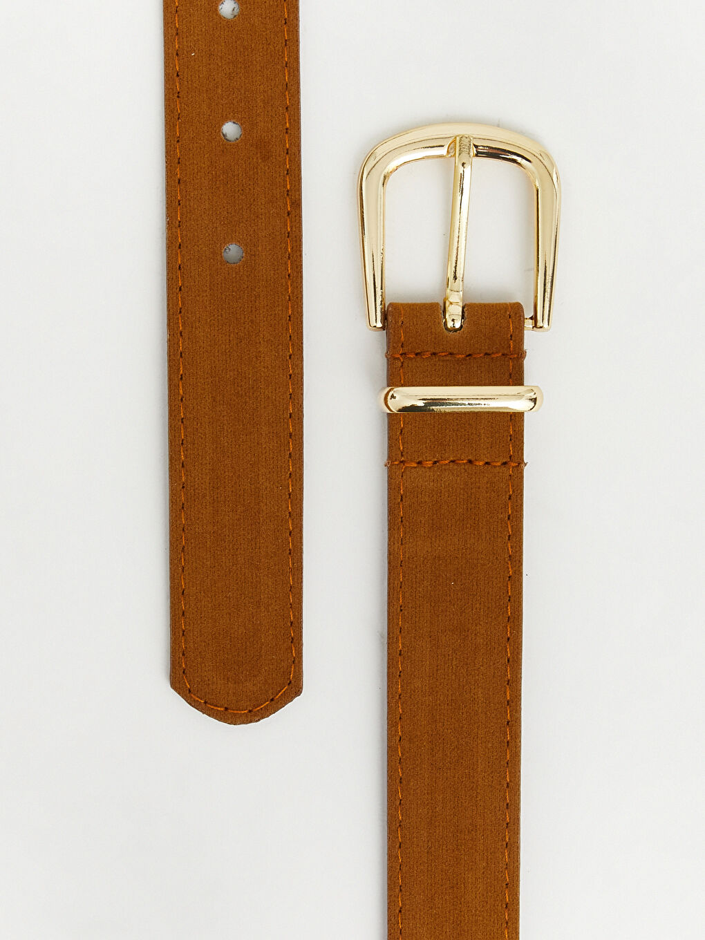 Kahverengi Süet Görünümlü Kadın Kemer-2