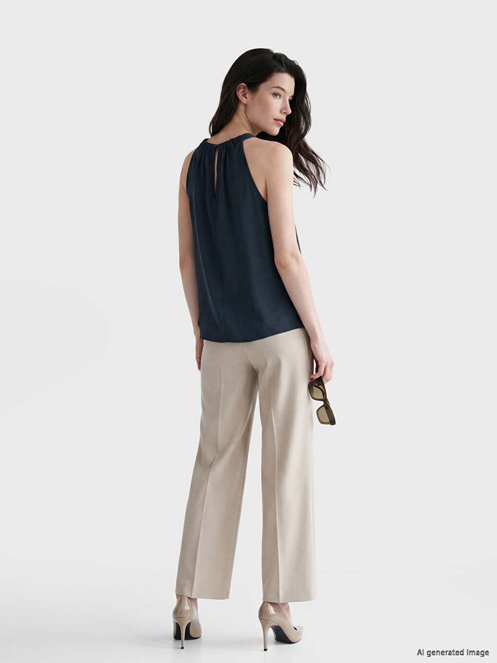 Woman Navy Blouse-2