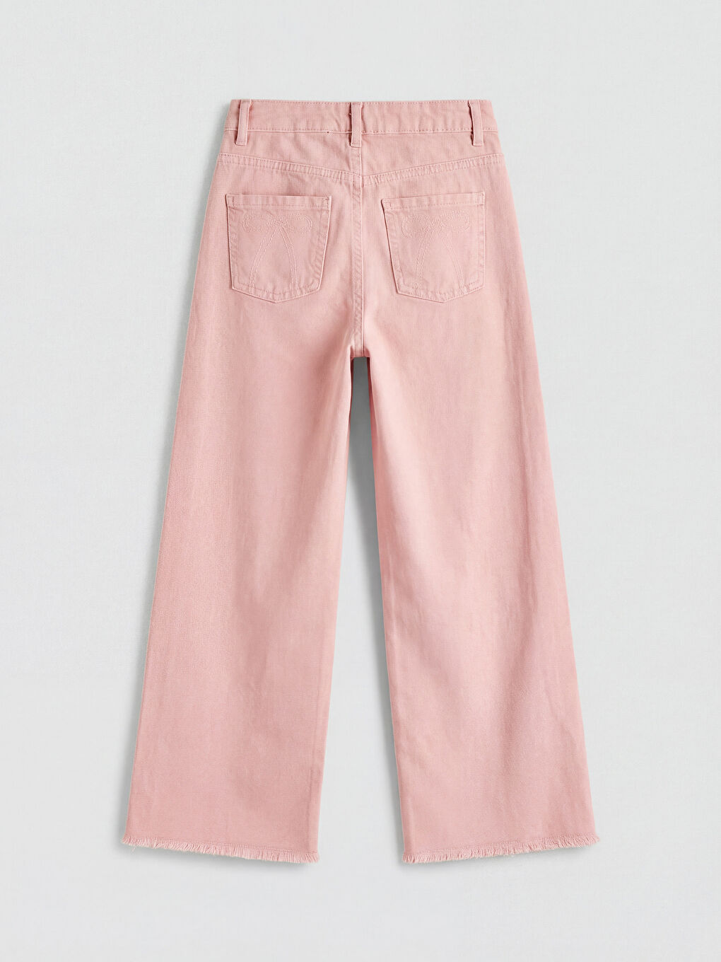Pembe Wideleg Kız Çocuk Jean Pantolon-1