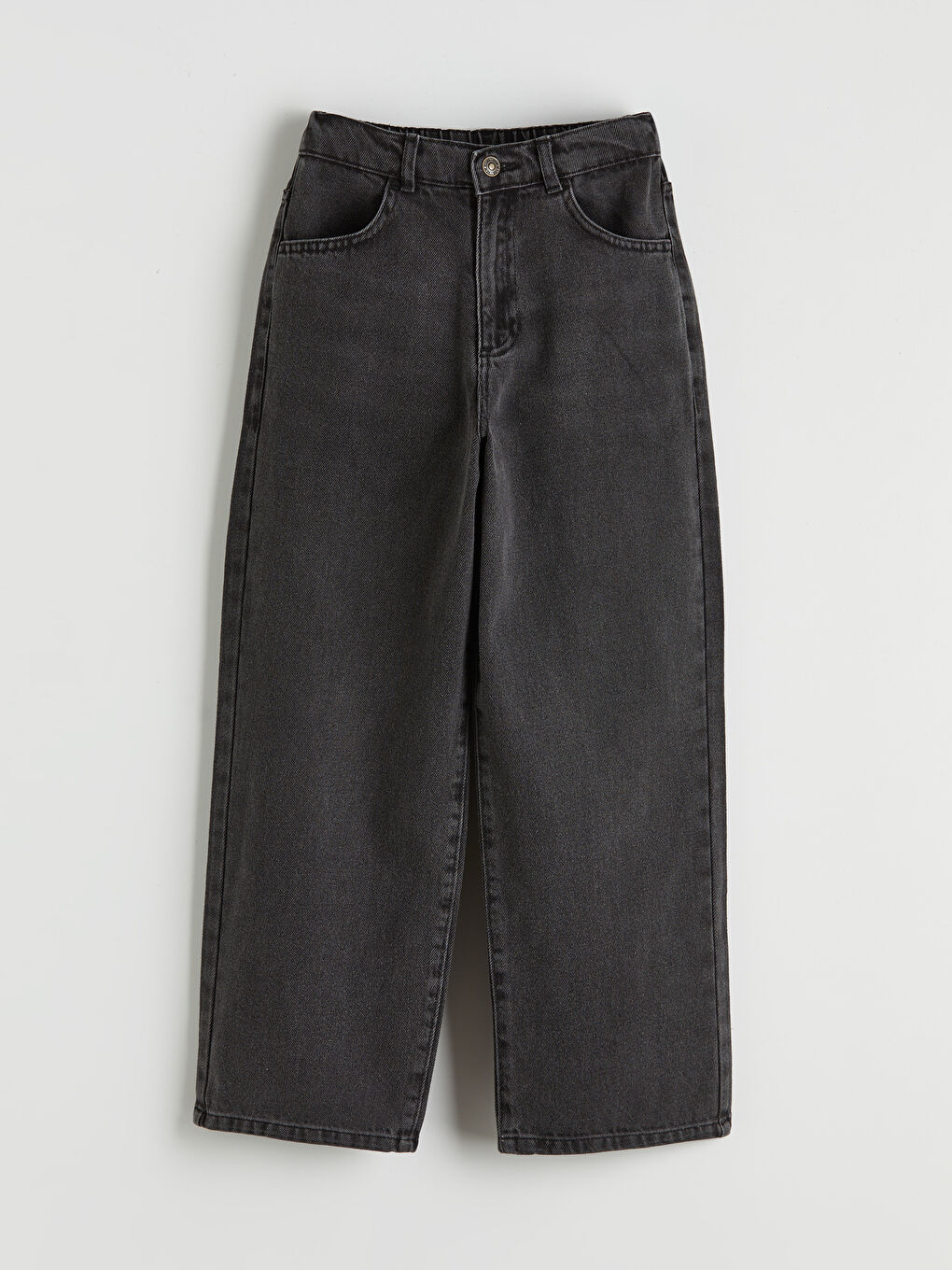 Siyah Baggy Fit Erkek Çocuk Jean Pantolon