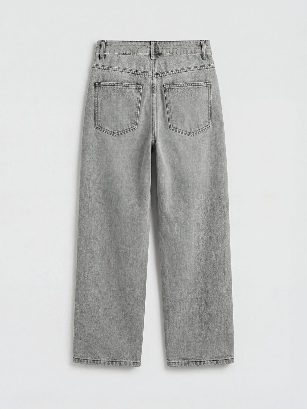 Gri Baggy Fit Erkek Çocuk Jean Pantolon-1