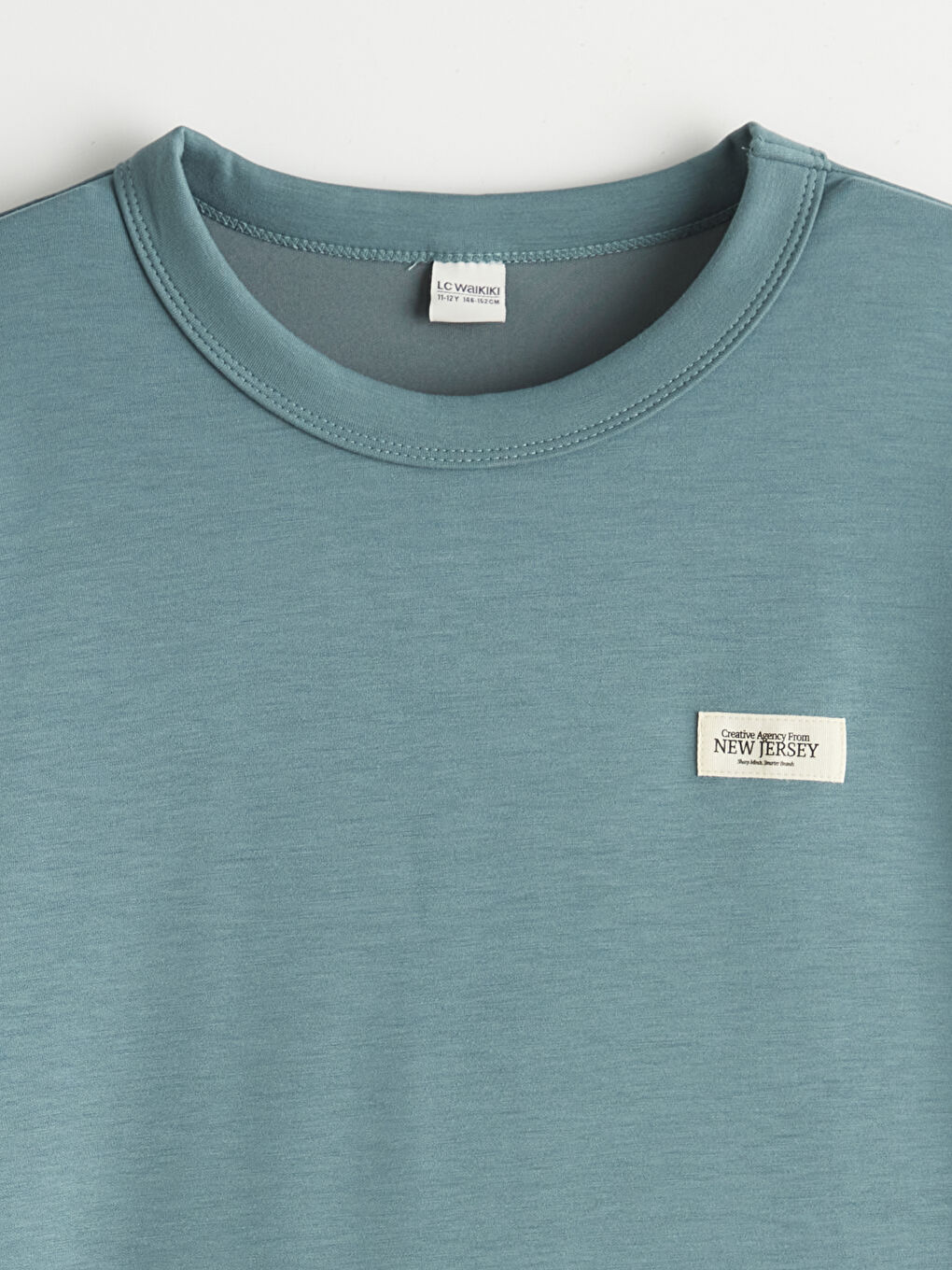 Yeşil Erkek Çocuk Bisiklet Yaka Kalın Sweatshirt-1