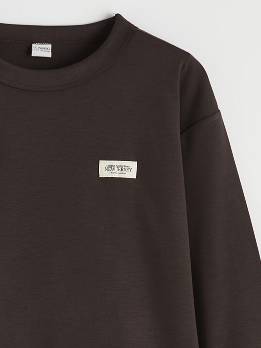 Kahverengi Bisiklet Yaka Erkek Çocuk Sweatshirt-2