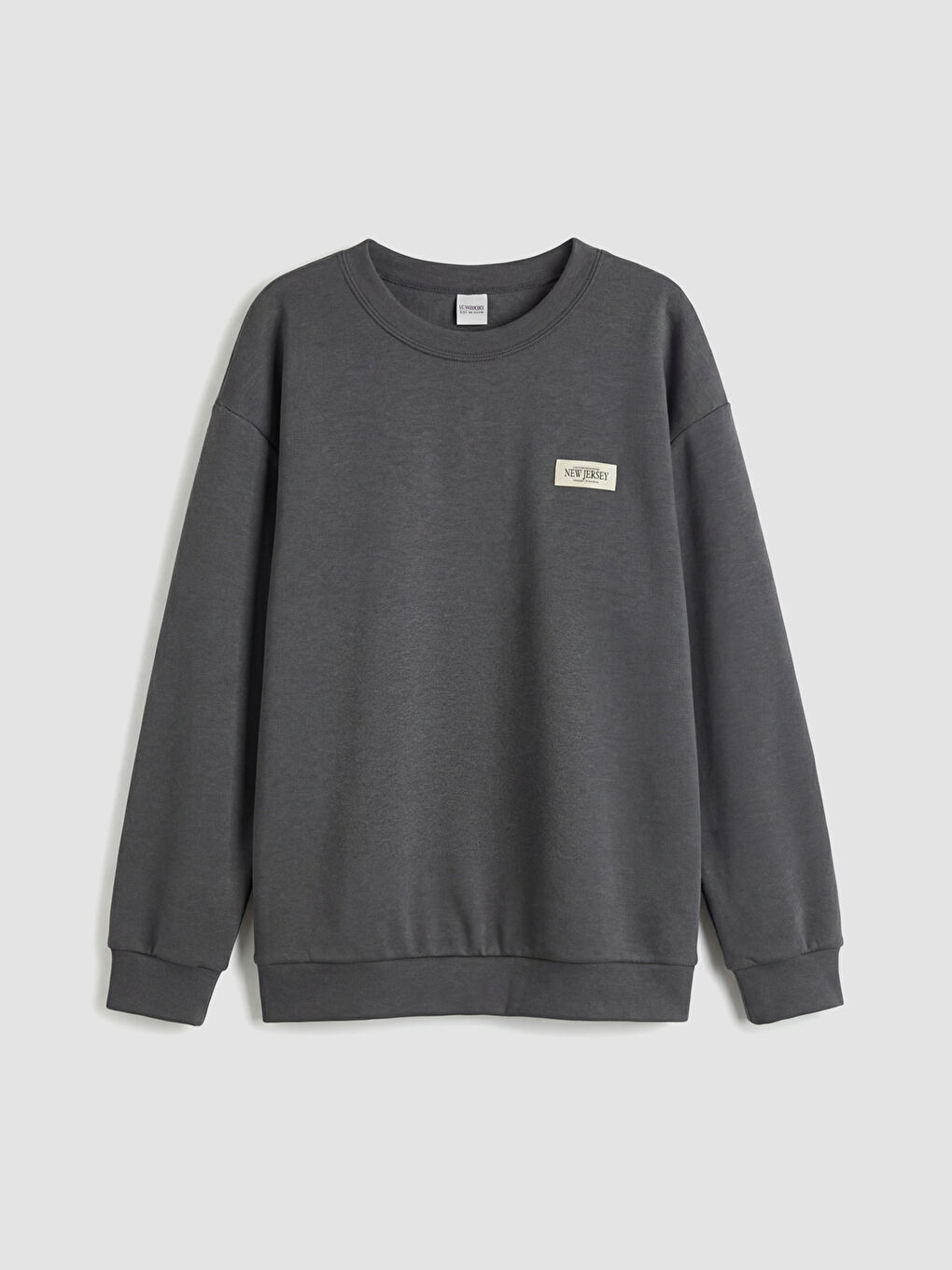 Antrasit Bisiklet Yaka Erkek Çocuk Sweatshirt