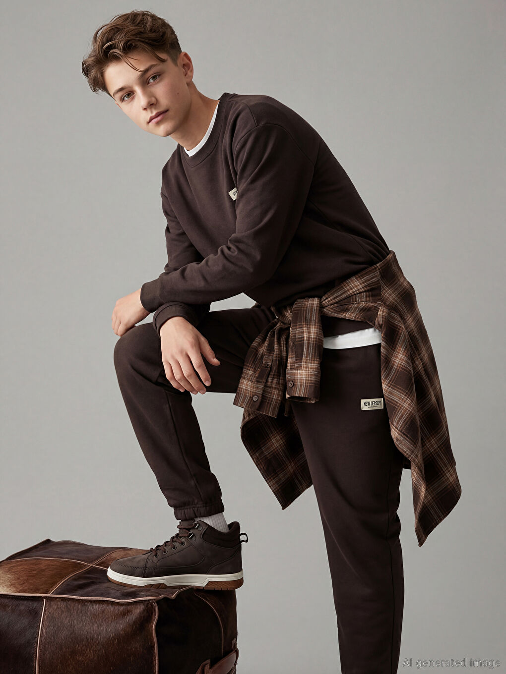 Эластичный пояс для мальчиков толстые спортивные штаны с манжетами