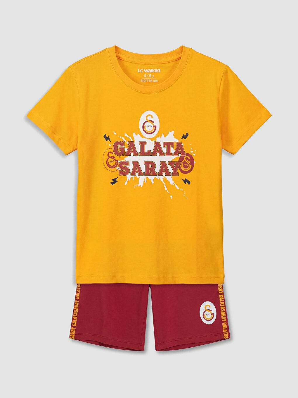 Turuncu Galatasaray Baskılı Erkek Çocuk Pijama Takımı