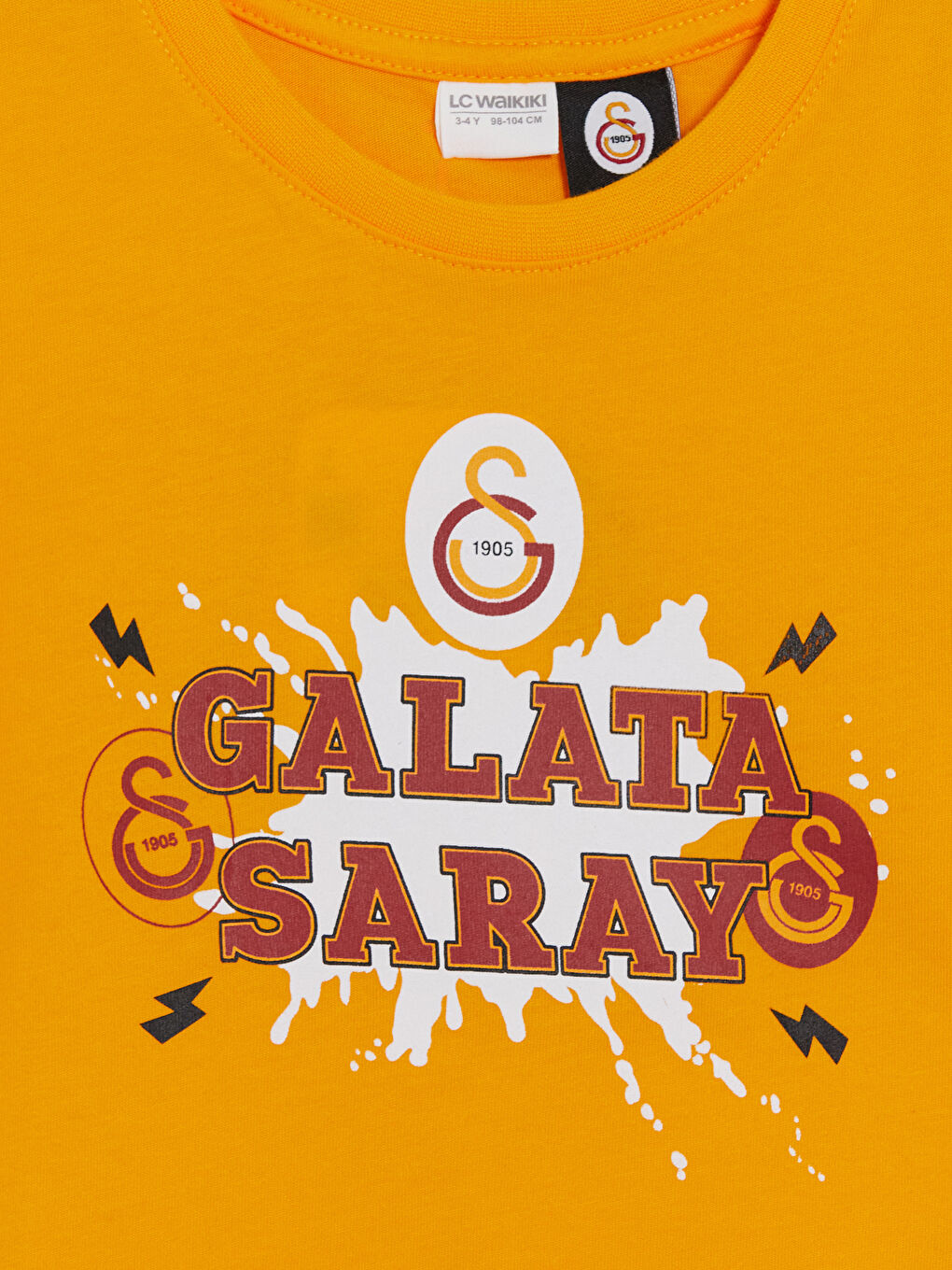 Turuncu Galatasaray Baskılı Erkek Çocuk Pijama Takımı-3