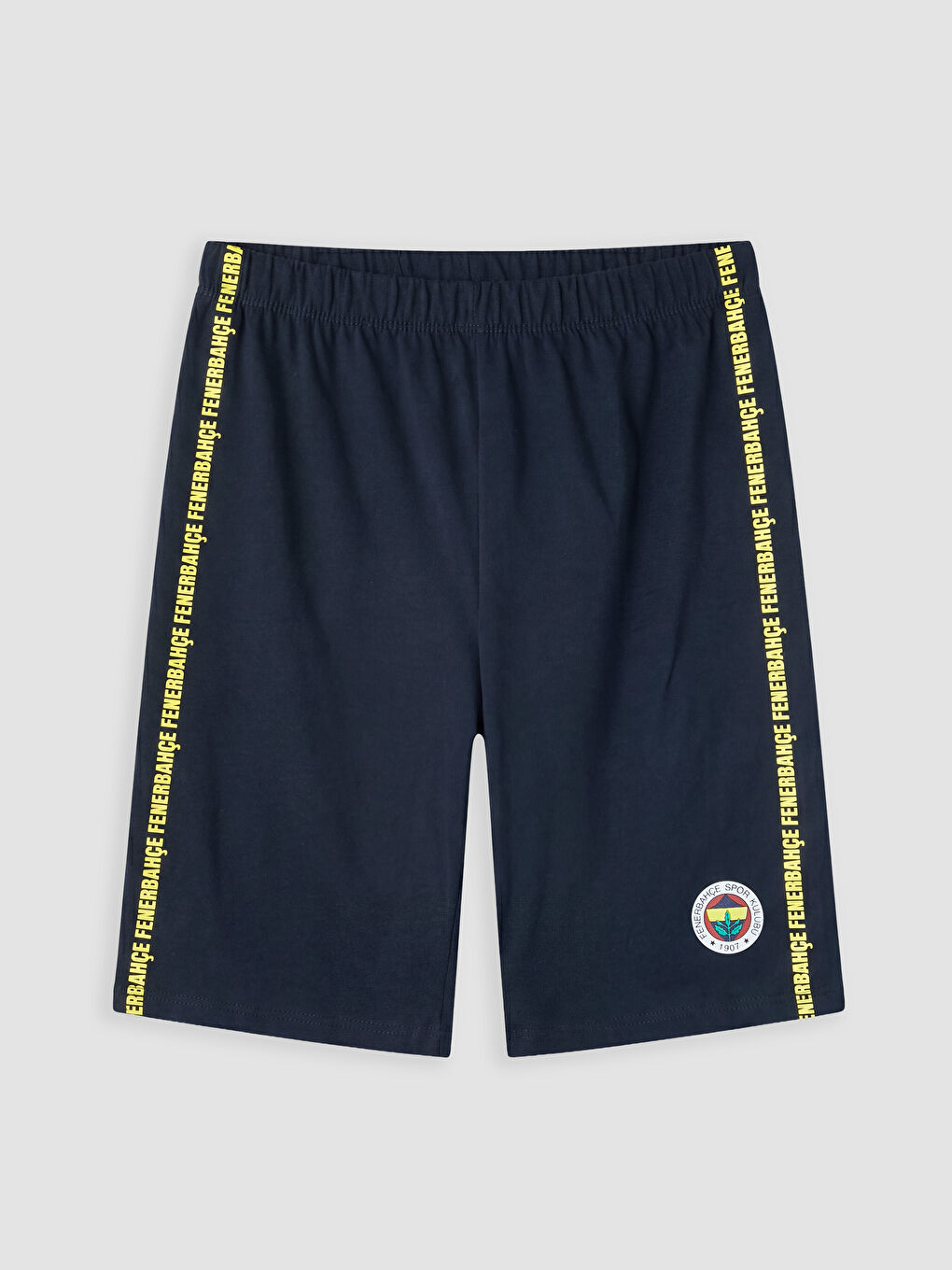 Sarı Fenerbahçe Baskılı Erkek Çocuk Şortlu Pijama Takımı-2