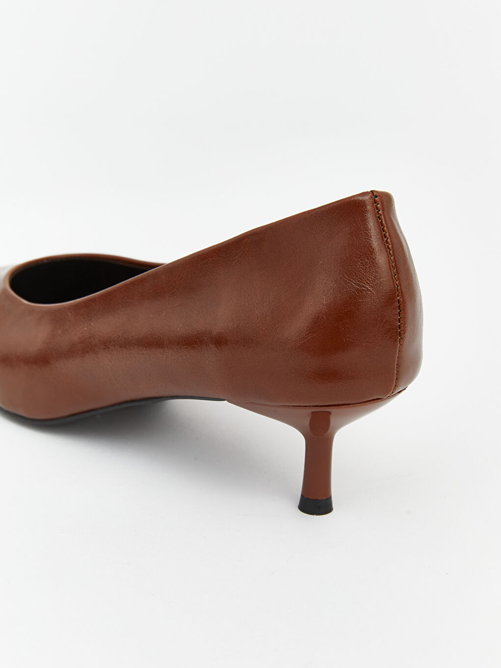 Kahverengi Sivri Burun Kadın Topuklu Ayakkabı-3