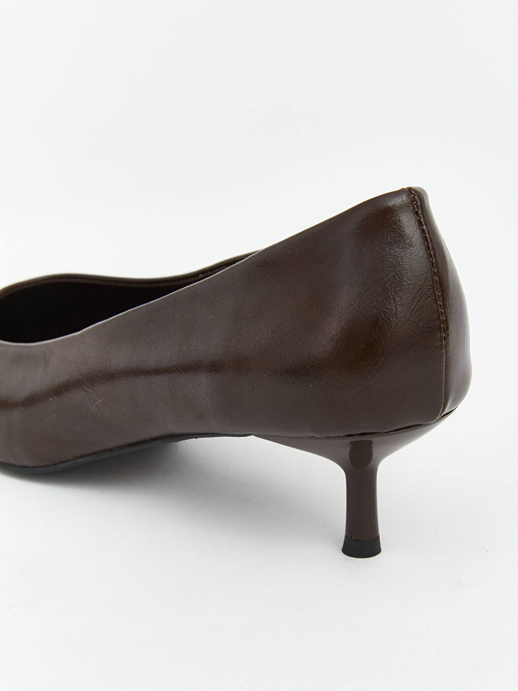 Kahverengi Sivri Burun Kadın Topuklu Ayakkabı-3