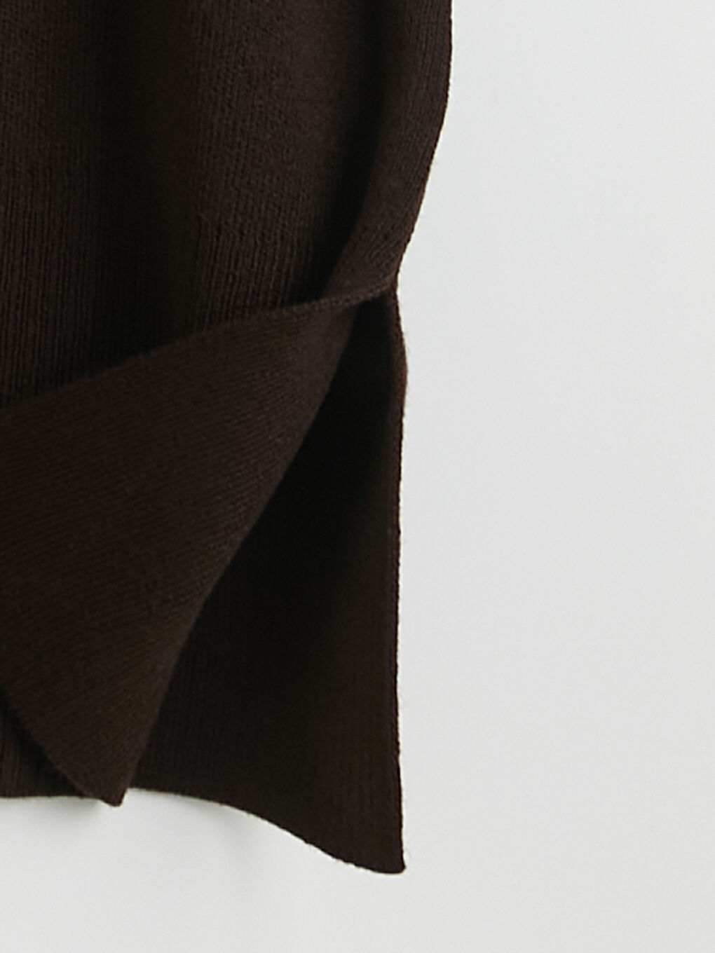 Kahverengi Bisiklet Yaka Kemerli Kadın Triko Süveter-2