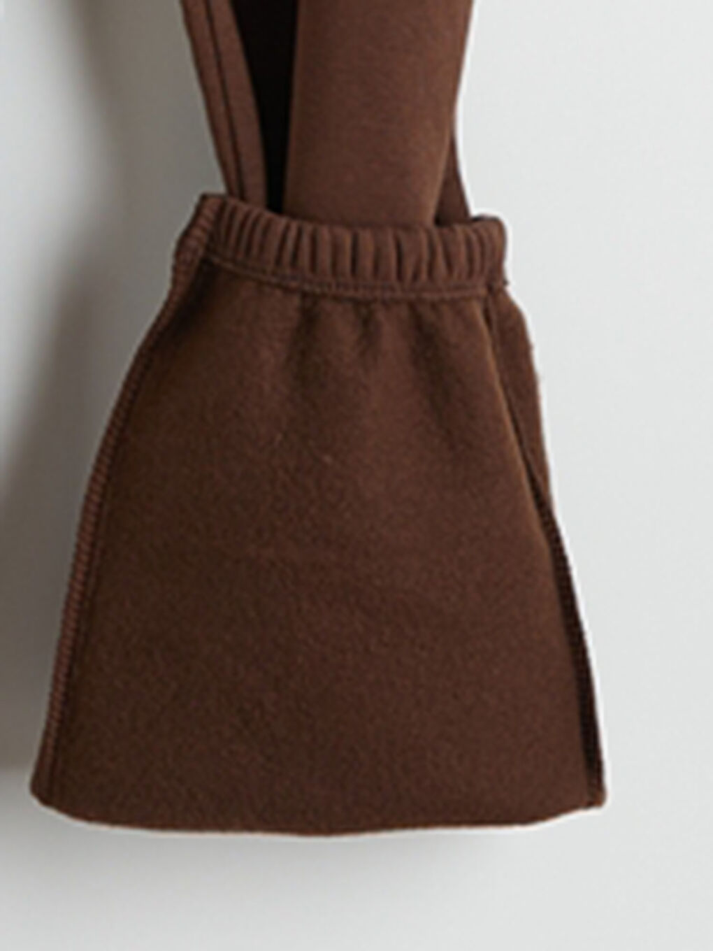 Kahverengi Beli Lastikli Kadın Jogger Eşofman Altı-2