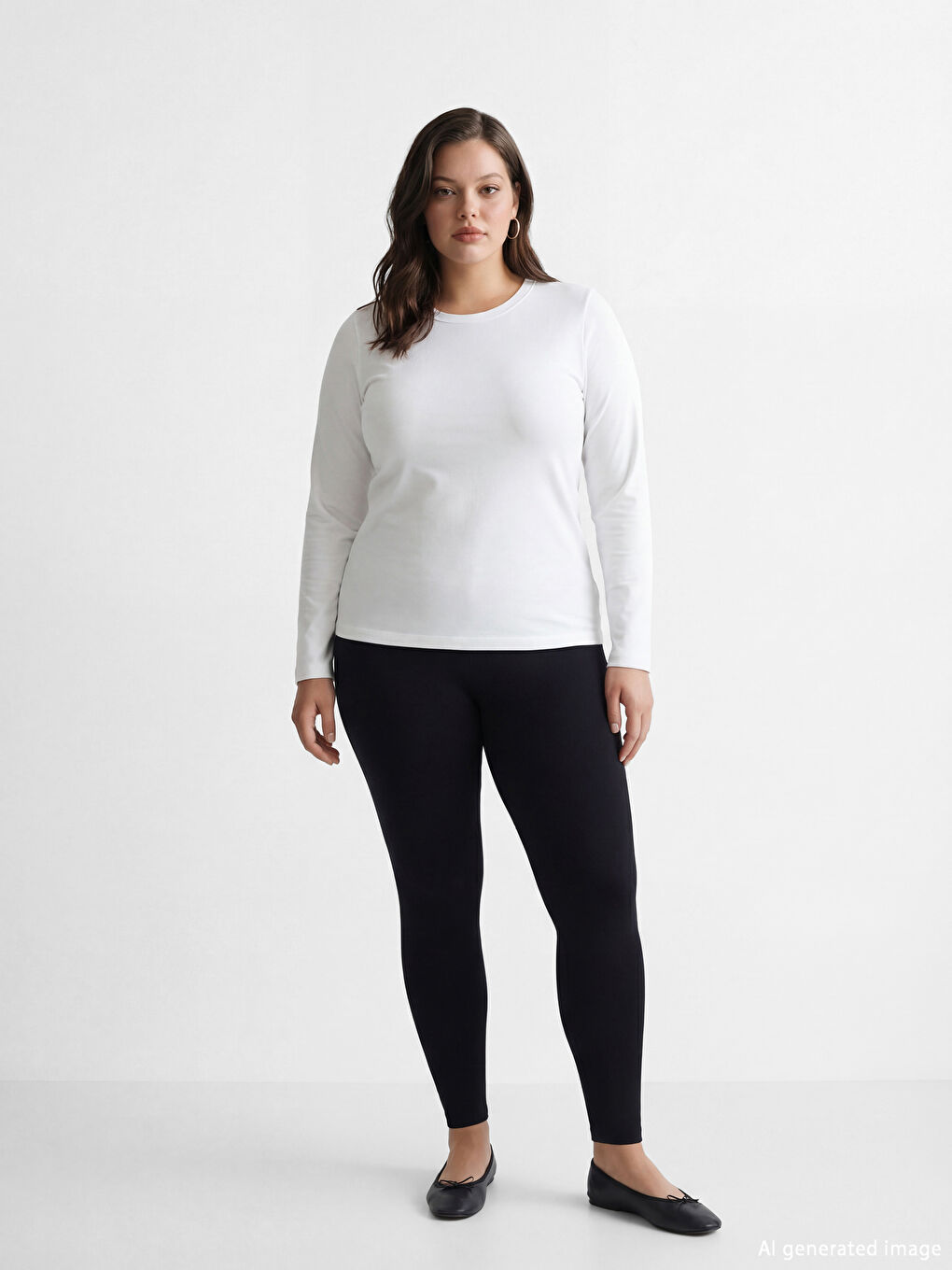 Siyah Beli Lastikli Kadın Tayt Pantolon-1