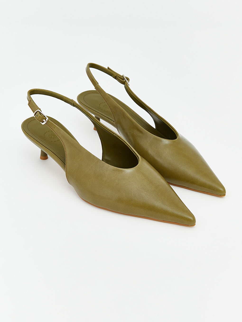 Yeşil Sivri Burun Kadın Topuklu Ayakkabı