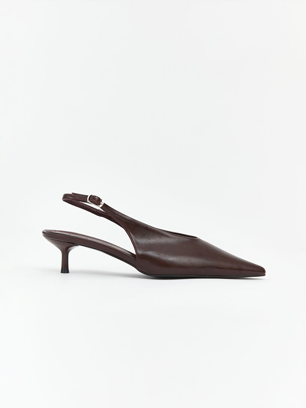 Bordo Sivri Burun Kadın Topuklu Ayakkabı-2