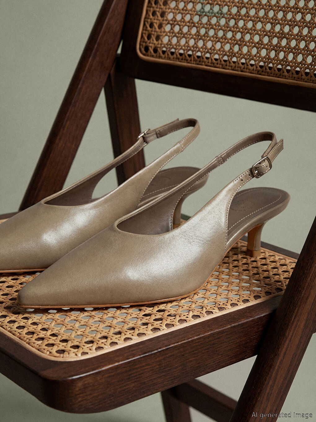 Kahverengi Sivri Burun Kadın Topuklu Ayakkabı