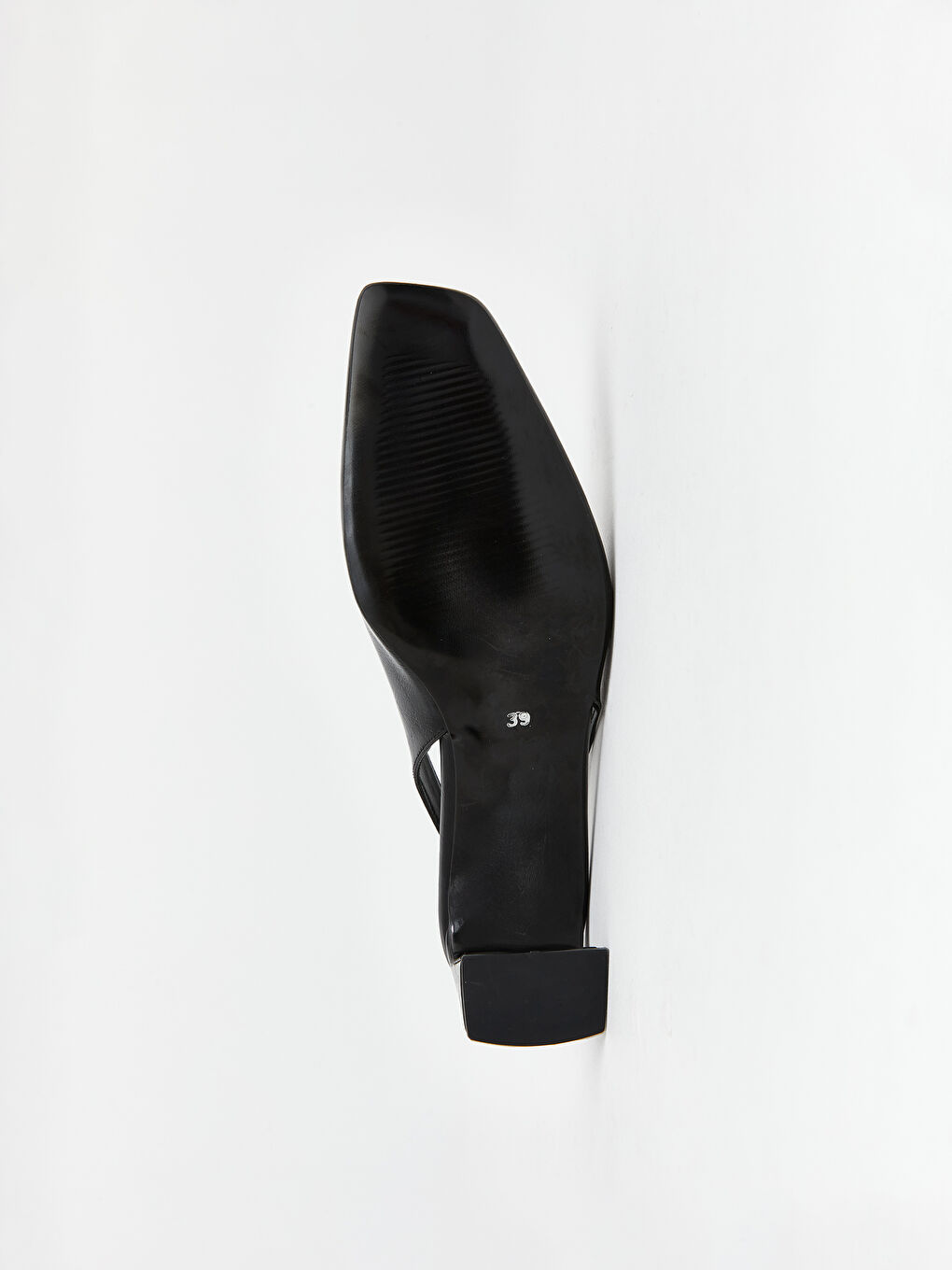 Siyah Küt Burun Kadın Topuklu Ayakkabı-3