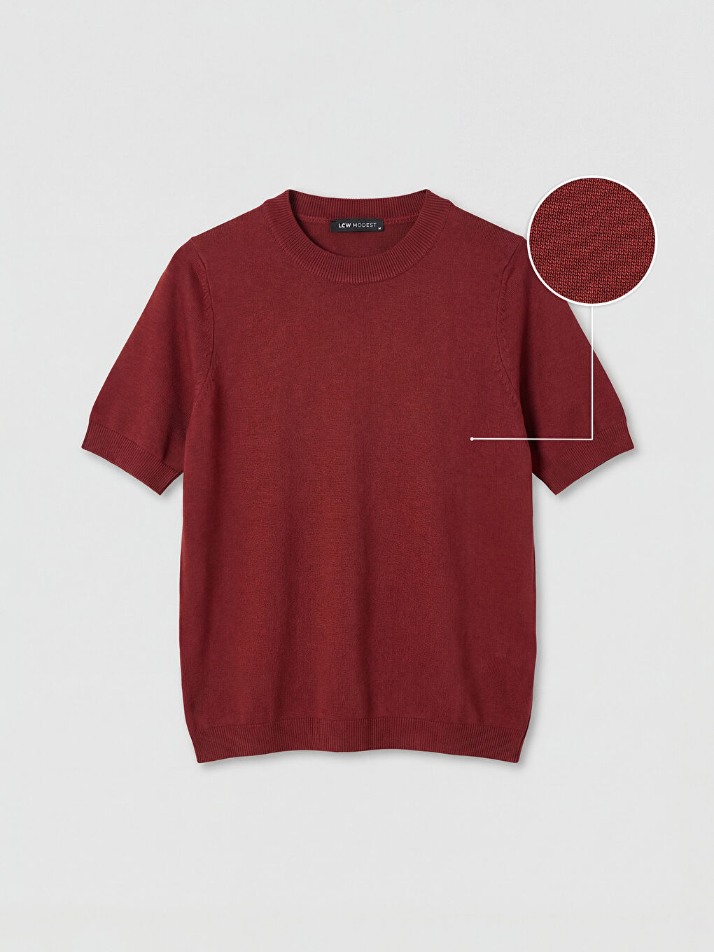 Bordo Bisiklet Yaka Kadın Triko Kazak