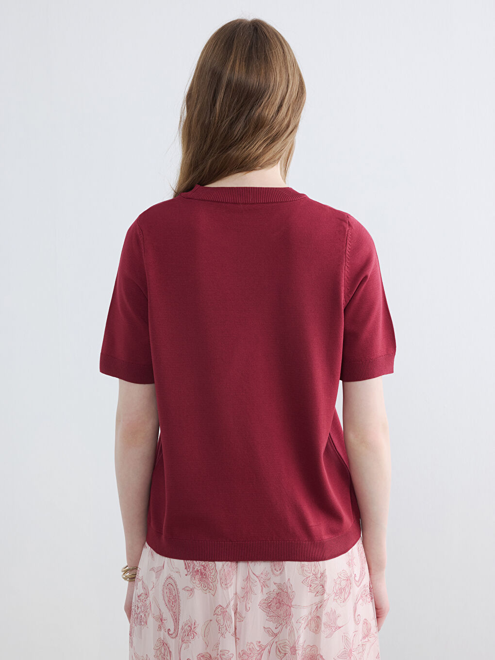 Crew Neck Women's Knitwear Sweater-3