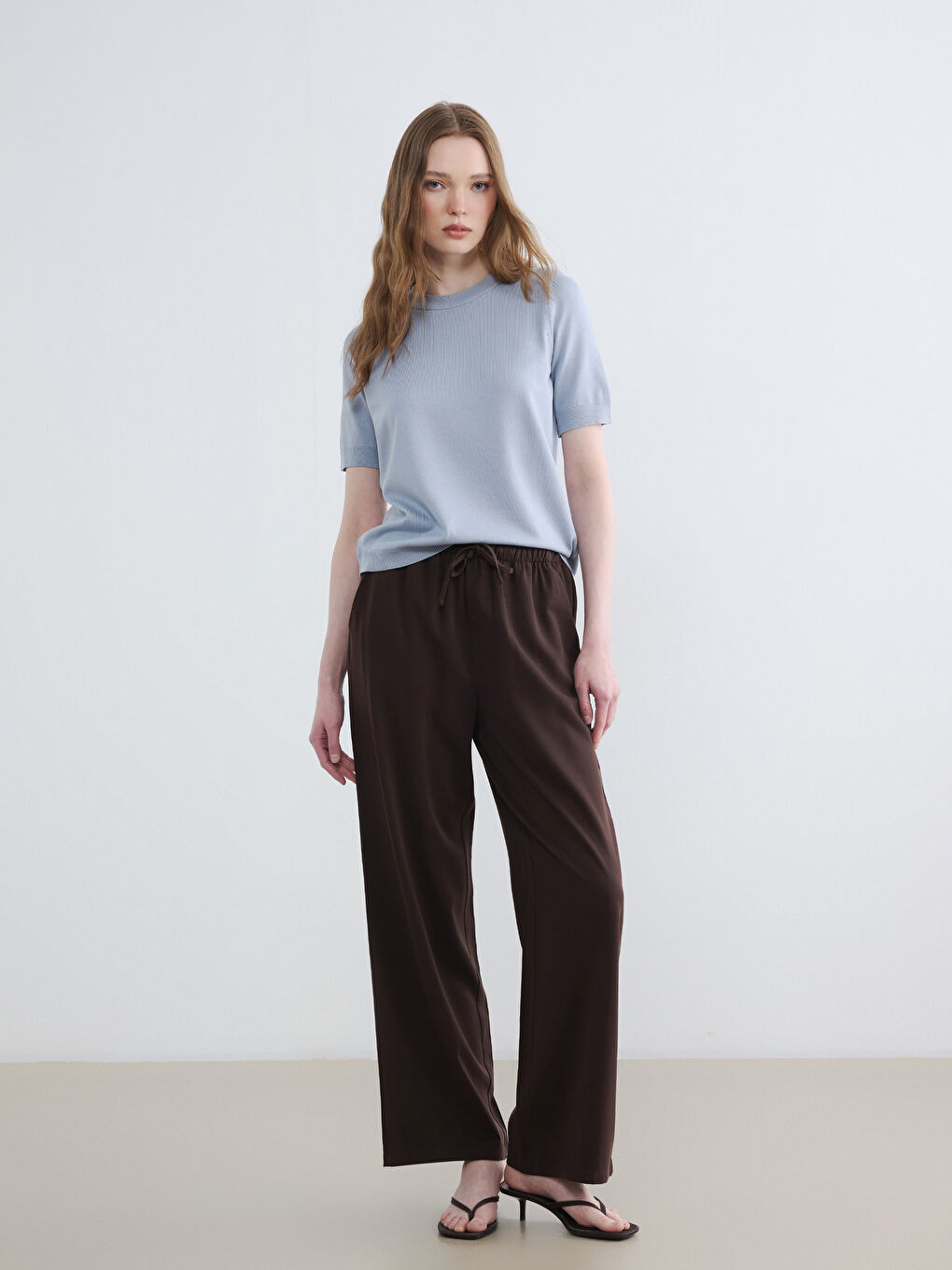 Crew Neck Women's Knitwear Sweater-1
