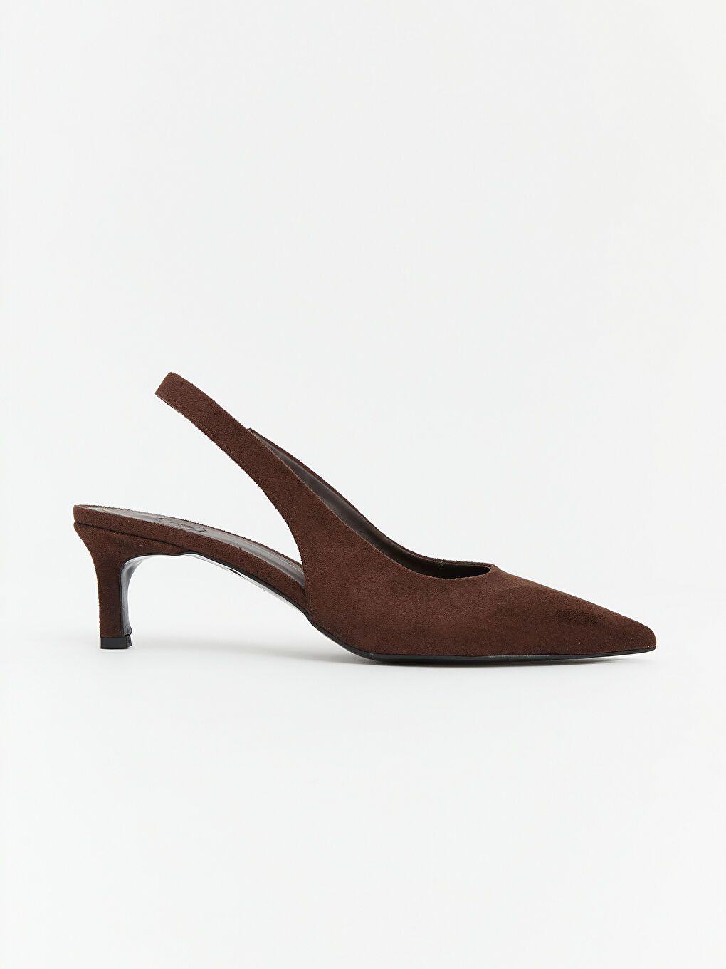 Kahverengi Sivri Burun Kadın Topuklu Ayakkabı-1