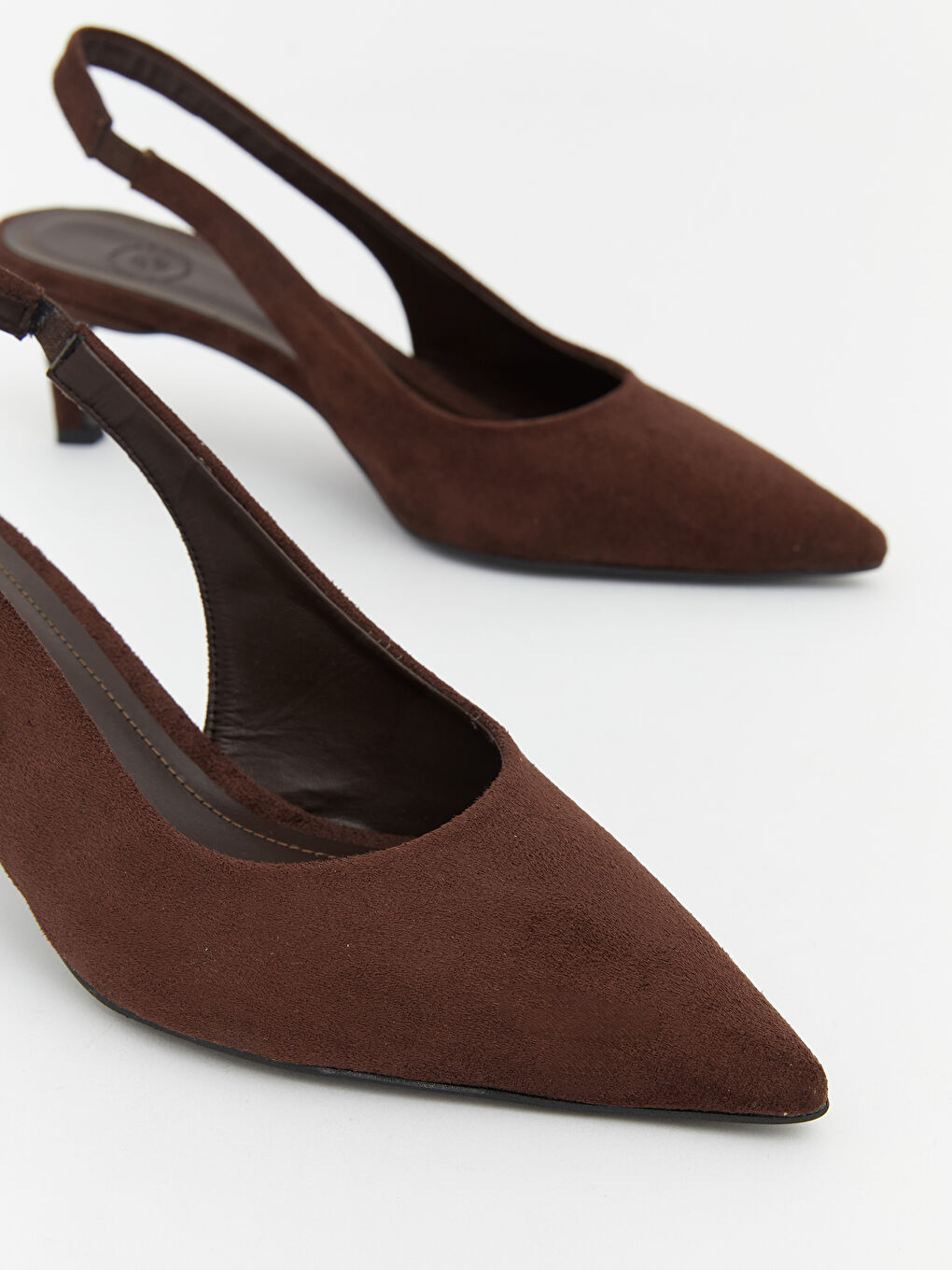 Kahverengi Sivri Burun Kadın Topuklu Ayakkabı-2