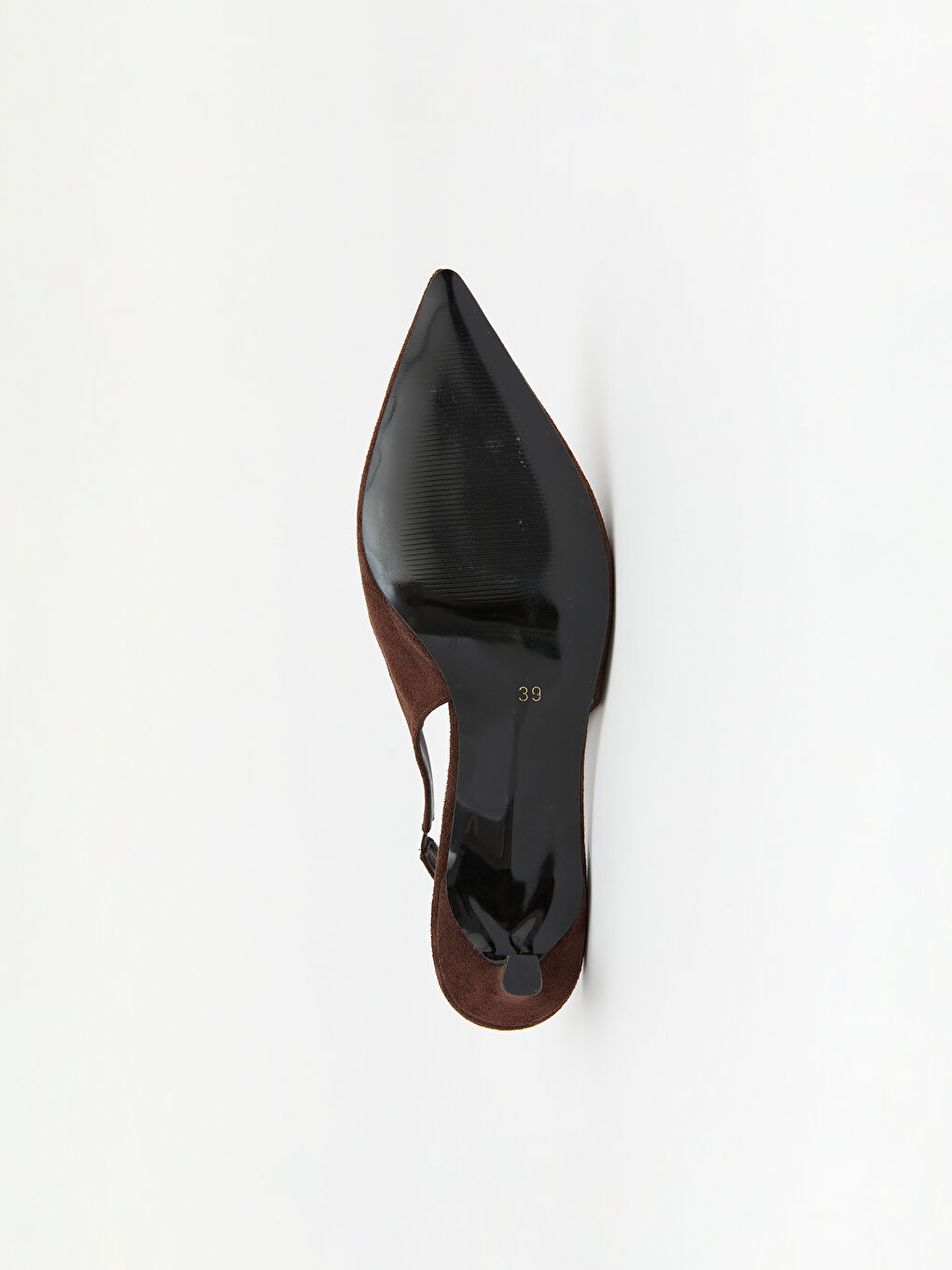 Kahverengi Sivri Burun Kadın Topuklu Ayakkabı-3