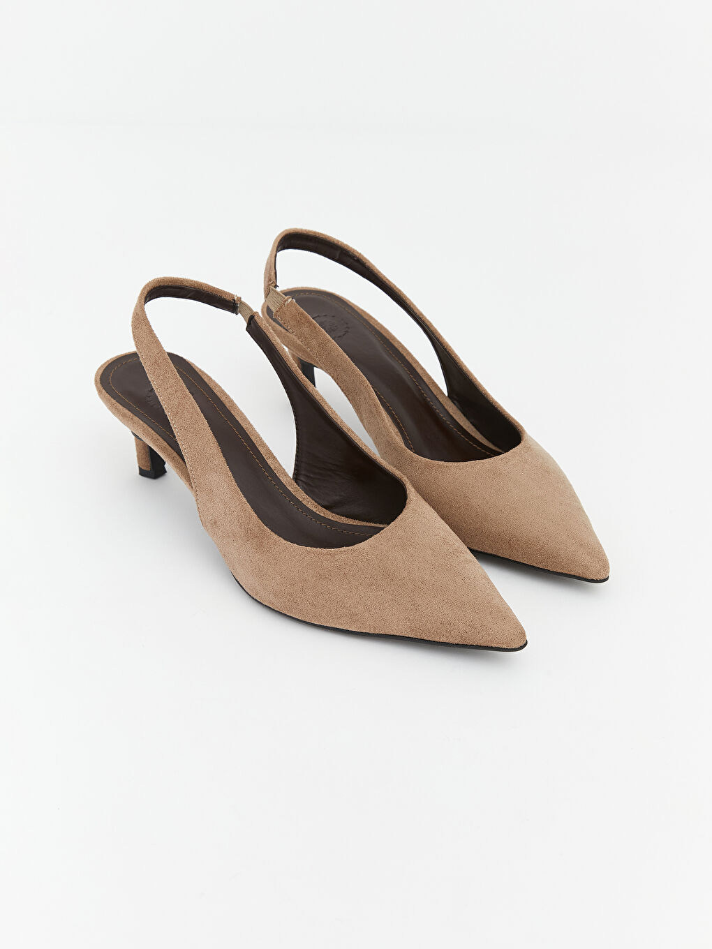 Kahverengi Sivri Burun Kadın Topuklu Ayakkabı