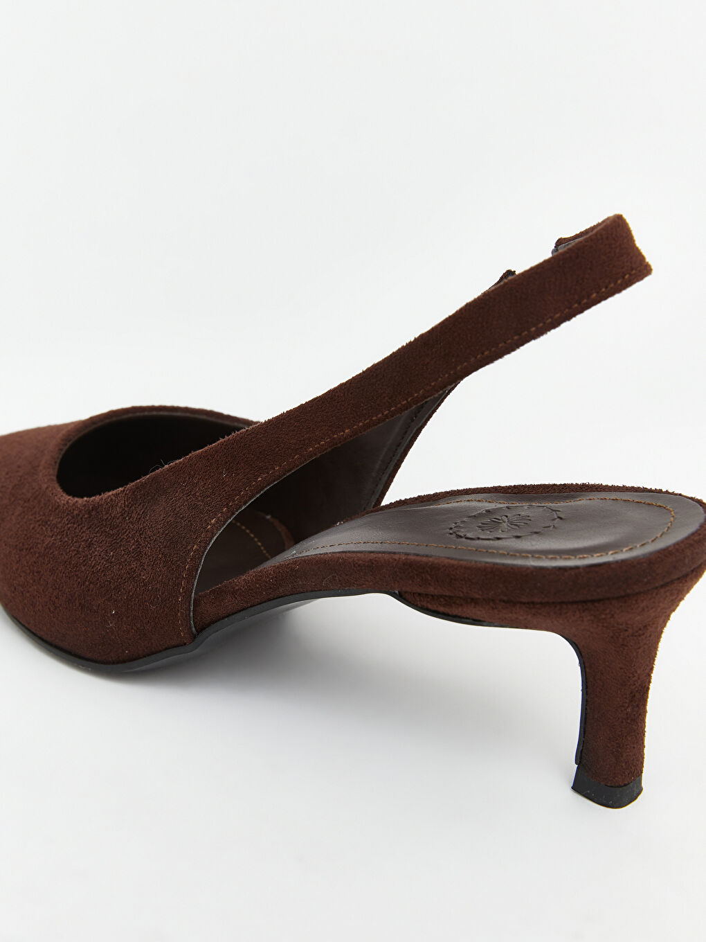 Kahverengi Sivri Burun Kadın Topuklu Ayakkabı-4