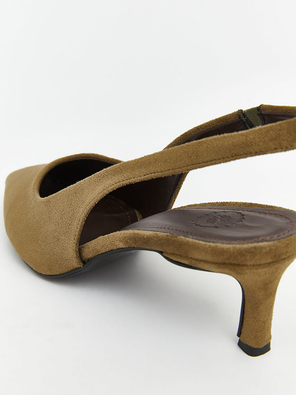 Yeşil Sivri Burun Kadın Topuklu Ayakkabı-4