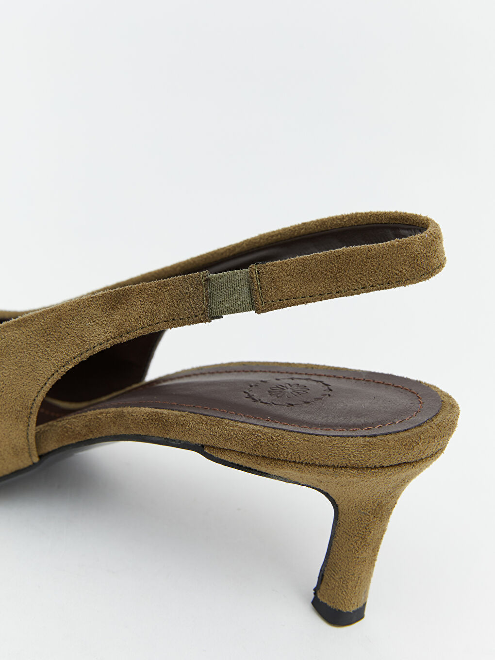 Yeşil Sivri Burun Kadın Topuklu Ayakkabı-5