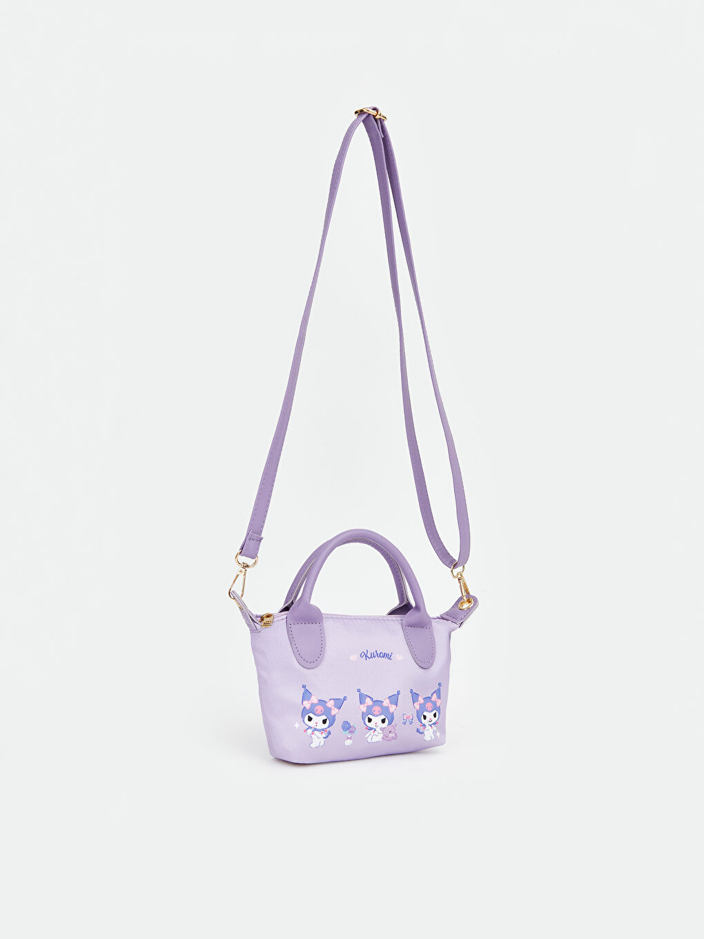 Lila Hello Kitty Baskılı Kız Çocuk Omuz Çantası-1