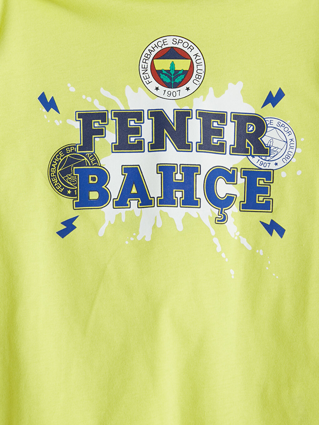 Sarı Fenerbahçe Baskılı Erkek Çocuk Pijama Takım-4