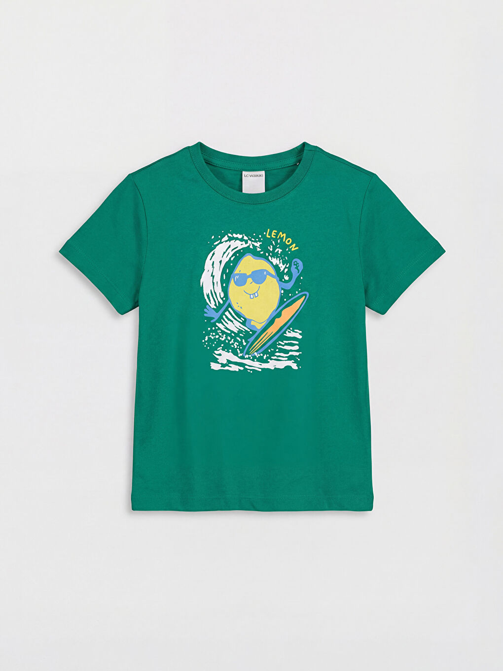 Yeşil Baskılı Erkek Çocuk Şortlu Takım-1