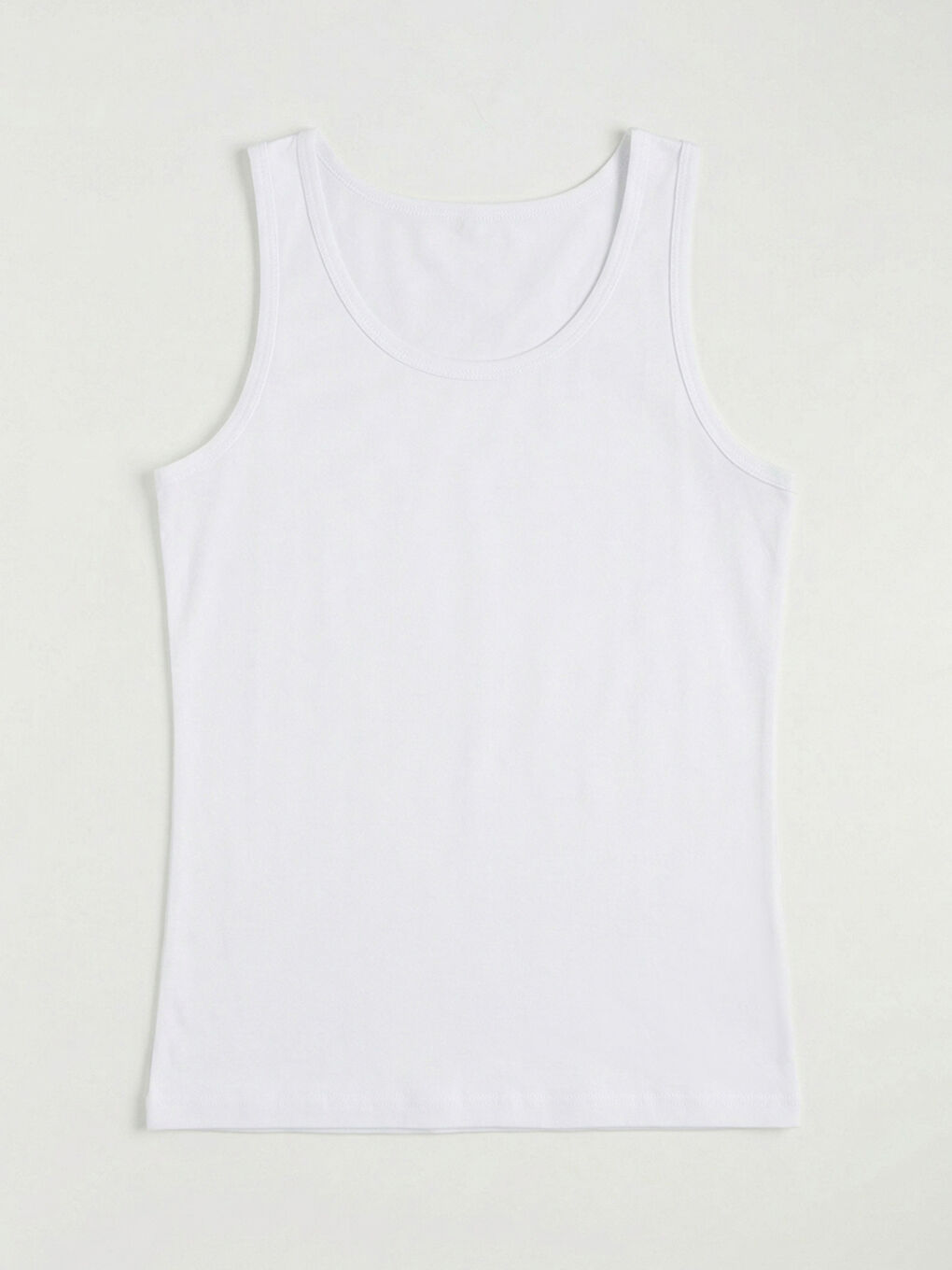 Beyaz Bisiklet Yaka Kız Çocuk Atlet 5'li-1