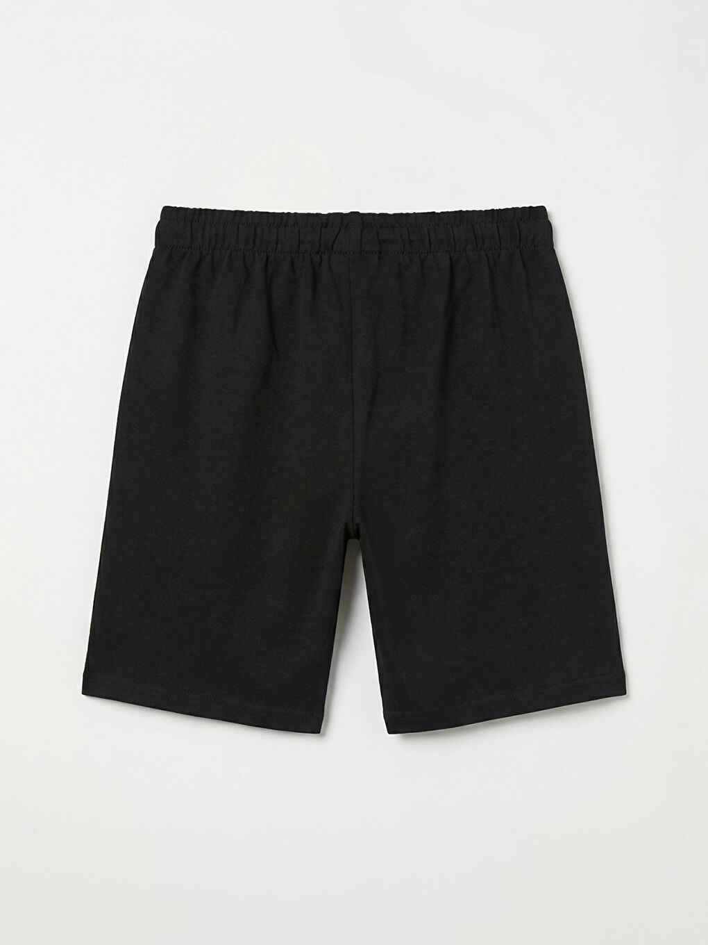 Siyah Baskılı Beli Lastikli Erkek Çocuk Şort 2'li-2