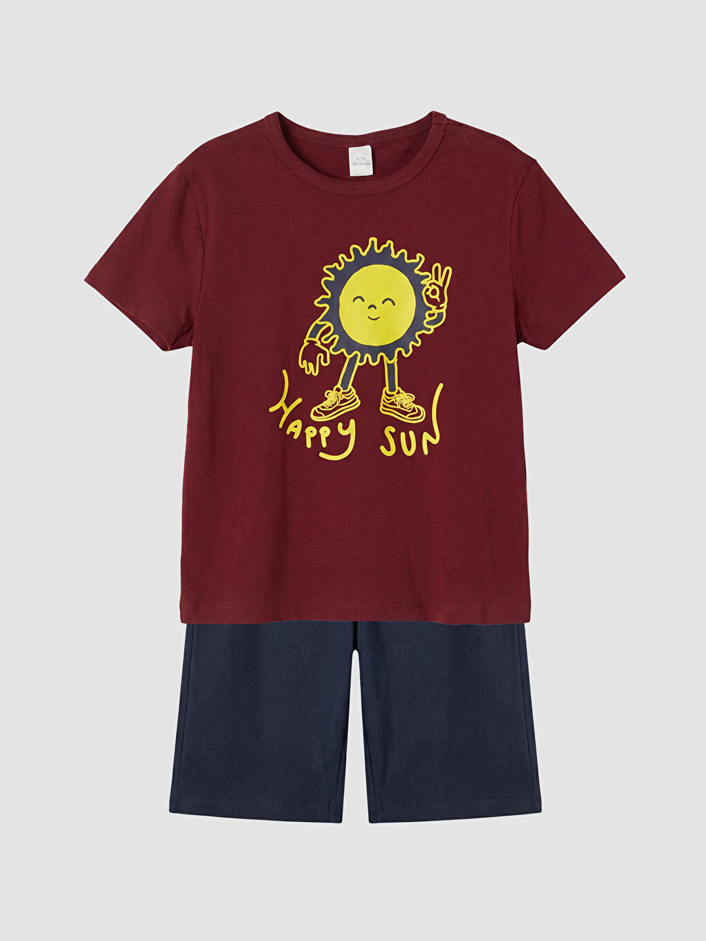 Bordo Baskılı Erkek Çocuk Takım