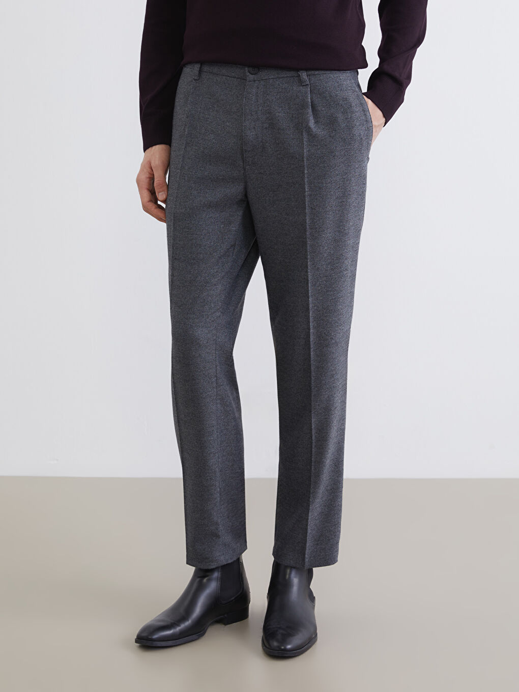 Antrasit Regular Fit Erkek Pantolon-1