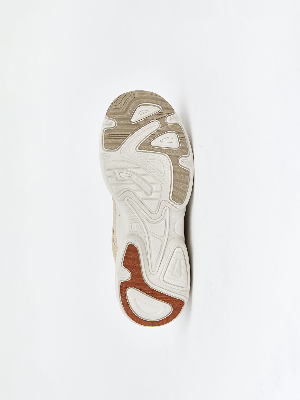 Bej Bağcıklı Kadın Spor Ayakkabı-3